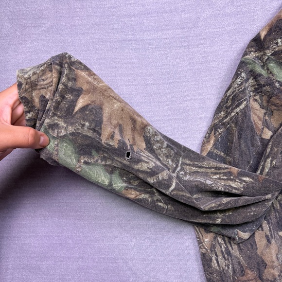 Vintage Jerzees‎ Outdoors Camouflage Long Sleeve T Shirt Men XL Mossy Oak - Picture 8 of 12